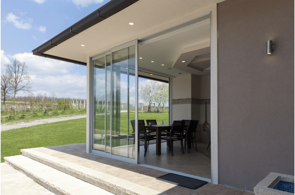Kunststof schuifpui Best tuingerichte moderne woning